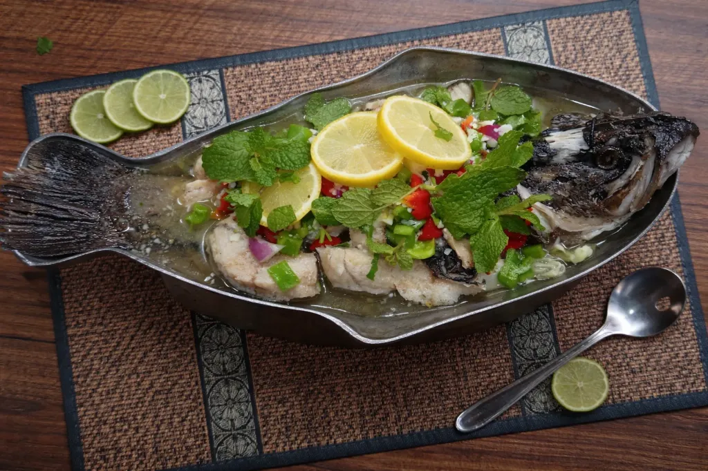 Steam Fish With Lemon(Seabass)