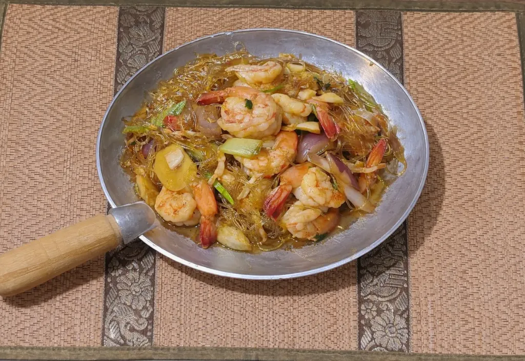 شريمب ويذ قلاس نودلز - กุ้งวุ้นเส้น
